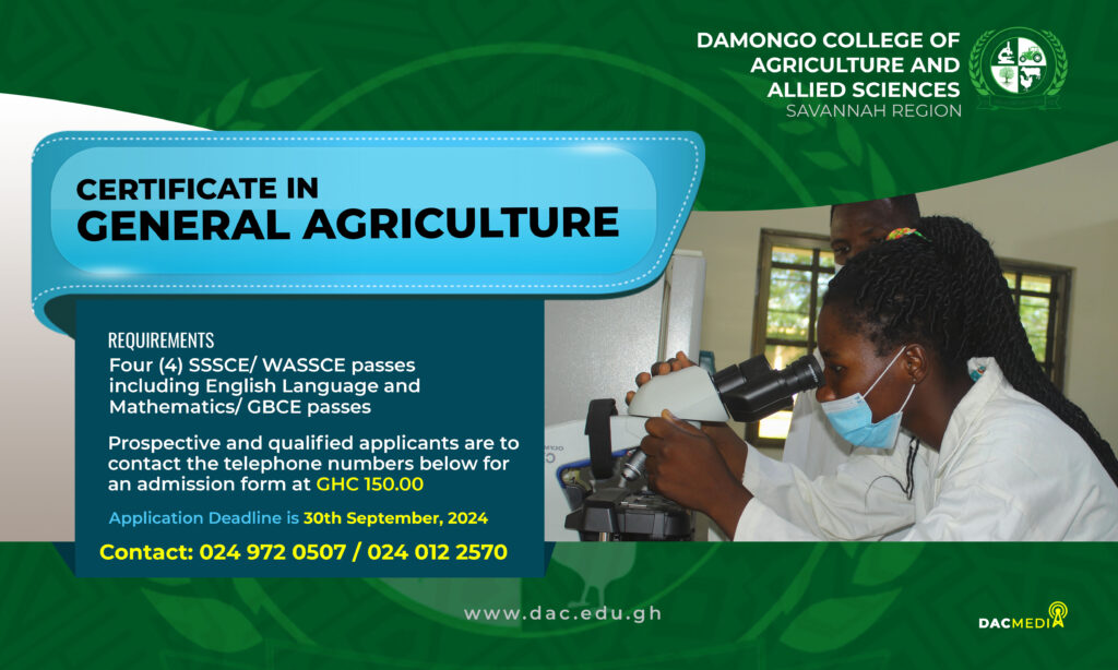 Certificate in General Agriculture